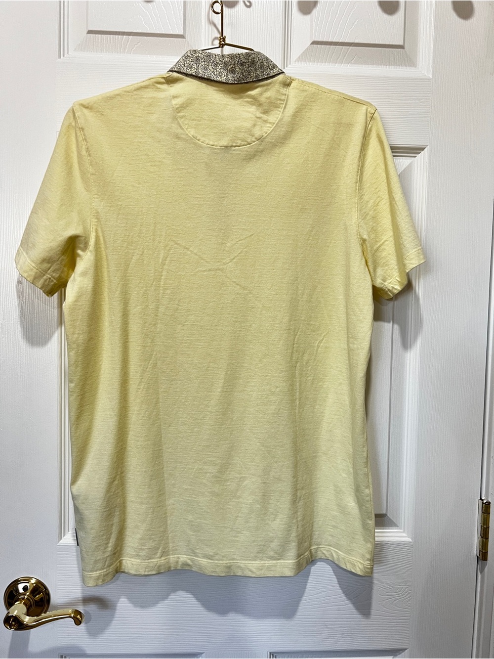 Ted Baker London Polo Size 3 (US-M) Modal Blend Yellow Floral Collar Soft Comfy - Picture 2 of 7